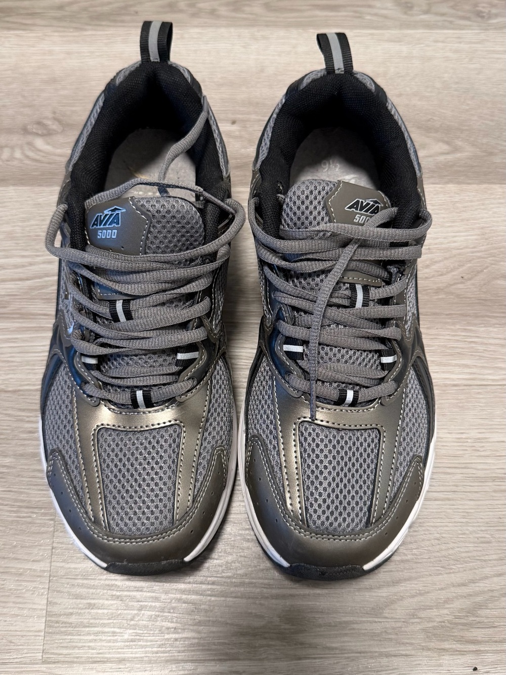 Avia Gray Mesh and Metallic Athletic Sneakers